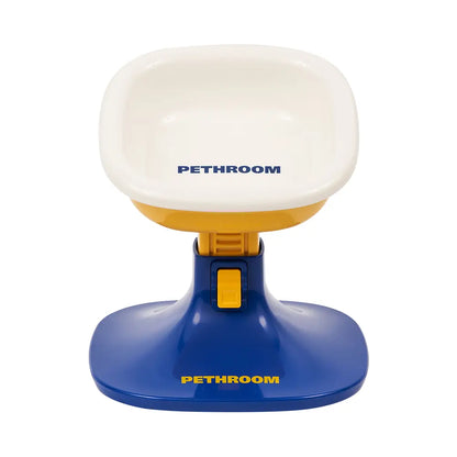 PETHROOM Adjustable Height Feeding Stand with Non-Slip Design and Durable Ceramic Bowls for Dogs and Cats