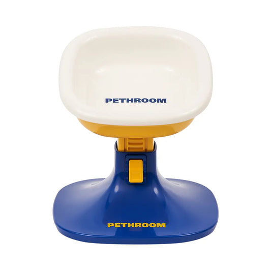 PETHROOM Adjustable Height Feeding Stand with Non-Slip Design and Durable Ceramic Bowls for Dogs and Cats
